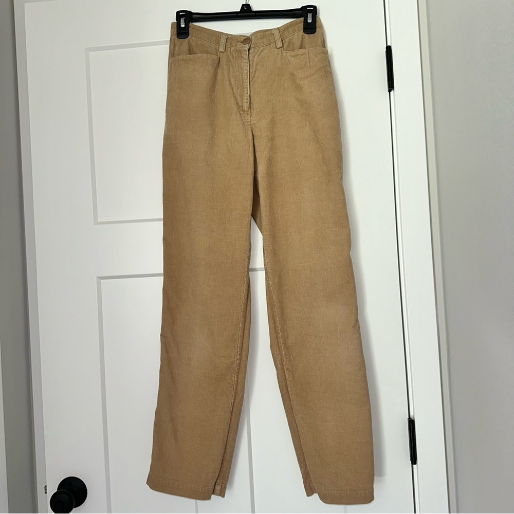 Tan Corduroy Pants Liz Claiborne Lizsport 100% cotton size 4 high rise